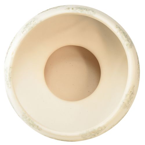 Itens Tigela decorativa de cerâmica com base creme cinza verde Ø17cm 10cm
