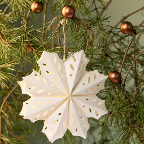 Itens Elegantes flocos de neve de papel para decoração de inverno e Natal.