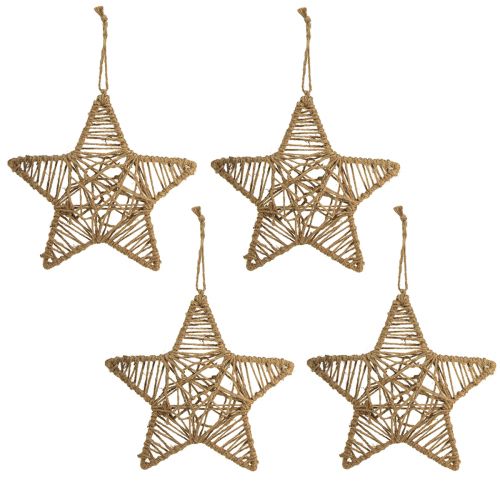 Itens Estrela decorativa para estrela suspensa em juta natural 28cm 4 un