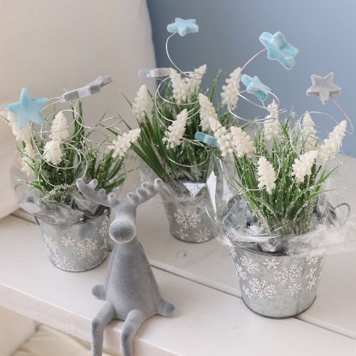 Itens Estrelas decorativas flocadas decoração scatter azul Ø4/5cm 40 peças