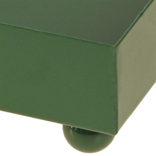 Itens Bandeja decorativa quadrada de metal verde 15×15cm 2 unidades