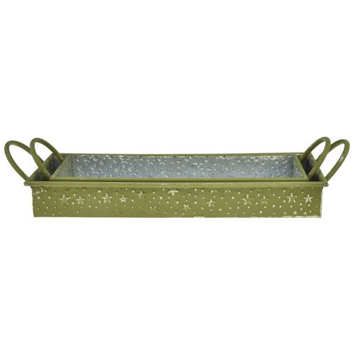 Itens Bandeja decorativa natal estrelas verdes 49cm/43cm conjunto de 2