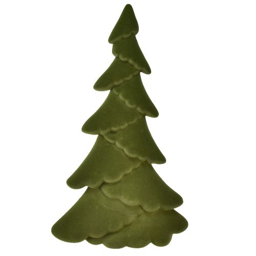 Itens Abeto decorativo flocado árvore de Natal verde 60cm