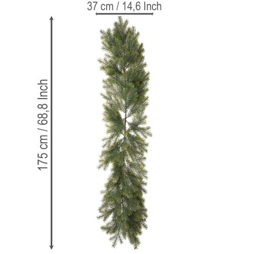Guirlanda artificial de ramos de pinheiro para arranjos florais criativos, 175 cm | Floristik24.pt