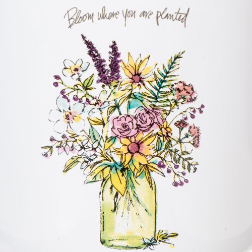 Caneca/vaso decorativo para plantas, esmaltado, Ø11,5 cm x 10 cm | Floristik24.pt