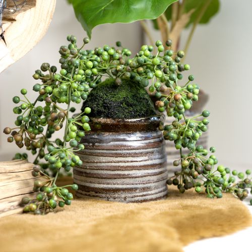 Floristik24 Floreira decorativa cerâmica marrom metálico cinza 10,5×10cm 2 unidades