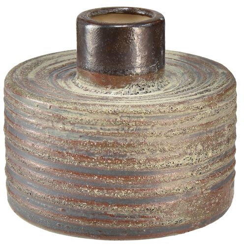 Itens Vaso decorativo de cerâmica vaso de cerâmica marrom azul cinza 12x10,5cm 2 unidades