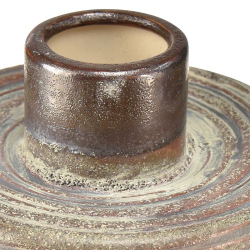 Itens Vaso decorativo de cerâmica vaso de cerâmica marrom azul cinza 12x10,5cm 2 unidades