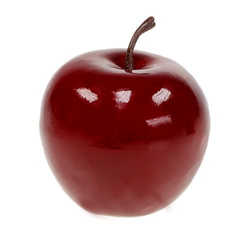 Floristik24 Vermelho maçã decorativo, 6cm brilhante 6 unidades