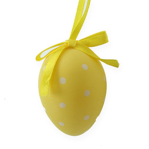 Itens Ovos de Páscoa decorativos amarelos, bunda branca. 6,5cm 12pcs