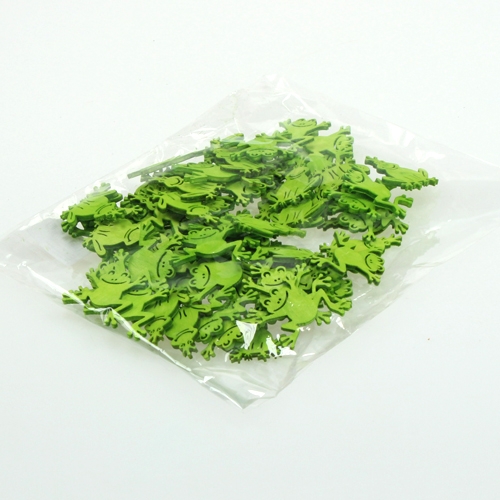 Floristik24 Decoração dispersa sapo de madeira verde 4cm 72 unidades