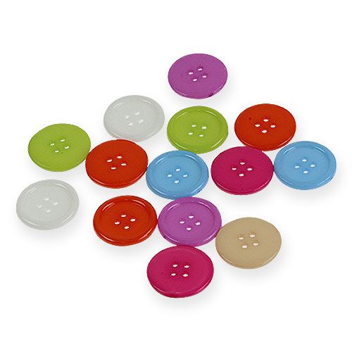 Floristik24 Botões decorativos coloridos Ø2,5 cm 200 unidades