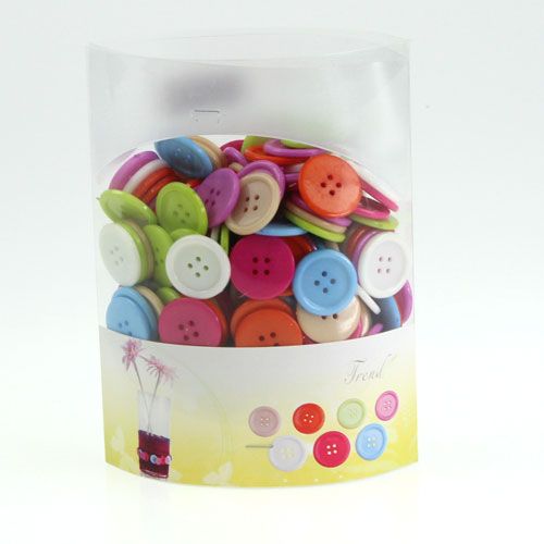Floristik24 Botões decorativos coloridos Ø2,5 cm 200 unidades