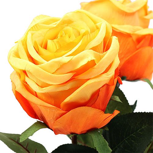 Itens Rosa decorativa laranja Ø8cm C 68cm 3 unidades
