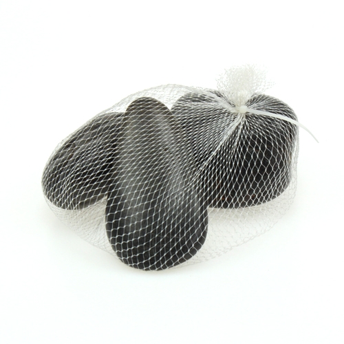 Floristik24 Pedras decorativas pretas 9cm 1kg