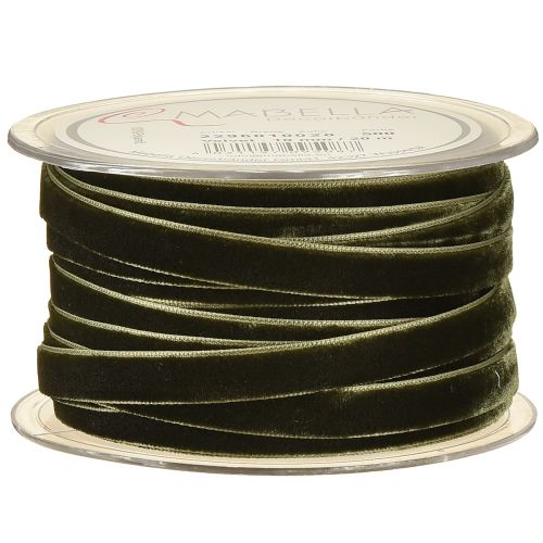 Itens Fitas decorativas Veludo verde escuro 10mm 20m