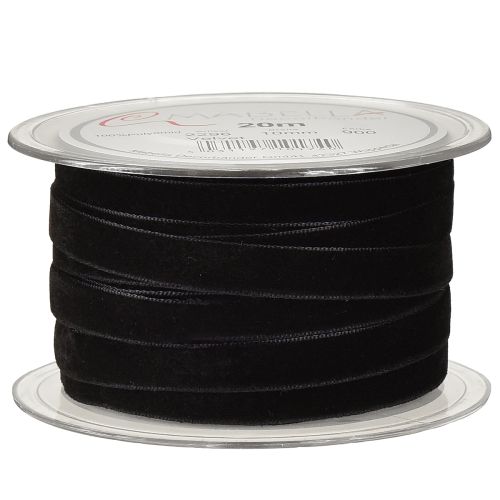 Itens Fitas decorativas Veludo Preto 10mm 20m