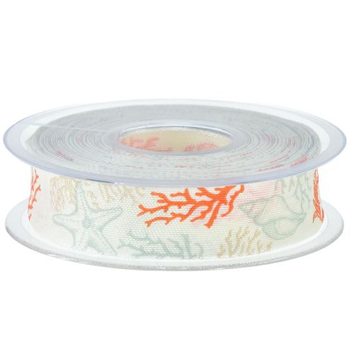 Itens Fita decorativa fita marítima para presente coral 25mm 18m