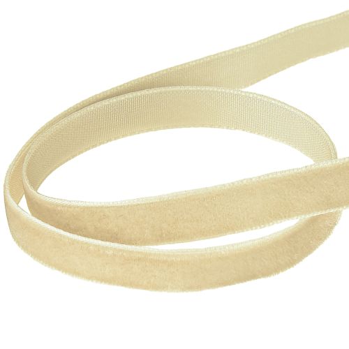 Itens Fita decorativa de veludo fita de presente fita de veludo bege 10mm 20m