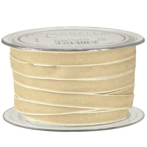 Itens Fita decorativa de veludo fita de presente fita de veludo bege 10mm 20m