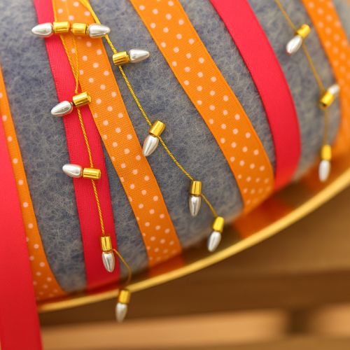 Itens Fita decorativa Luzes de fada de Natal ouro prata L12mm C5m