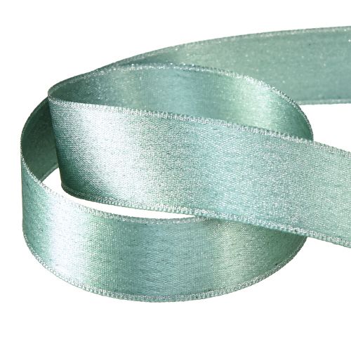 Floristik24 Fita decorativa fita decorativa glamour verde cintilante W25mm L20m