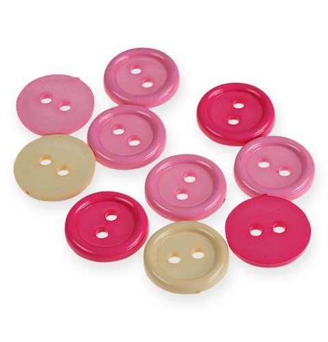 Floristik24 Botões decorativos Ø 3,5 cm 3 cores 46 unidades