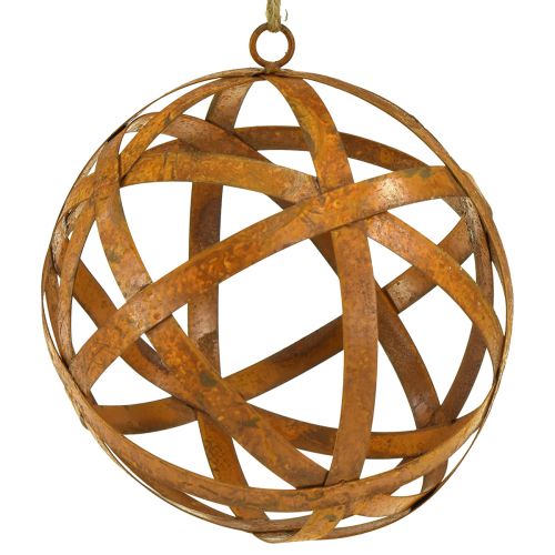 Itens Bola de metal decorativa ferrugem para decoração vintage Ø20cm