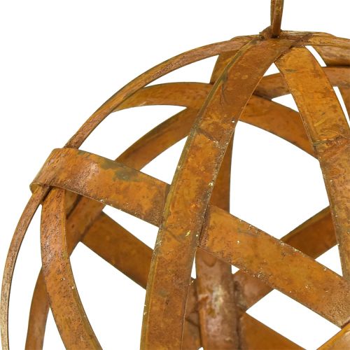Itens Bola de metal decorativa ferrugem para decoração vintage Ø20cm