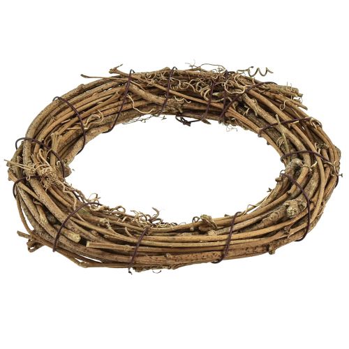 Itens Anel decorativo mini guirlanda de videira natural Ø15cm 6 unidades
