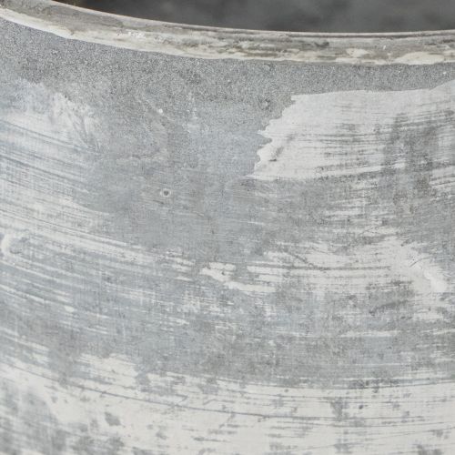 Itens Tigela decorativa de metal, oval, cinza, 22,5/19,5/16 cm, conjunto de 3