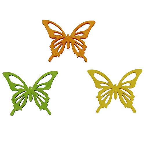 Borboletas decorativas coloridas 4cm 90p | Floristik24.pt