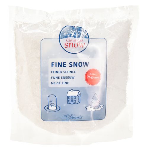 Neve decorativa feita de PE neve branca fina artificial 75g