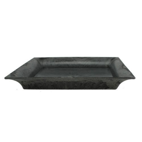 Floristik24 Placa de plástico 20cm x 20cm quadrada antracite 6pcs