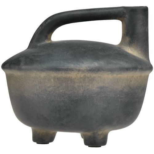 Itens Jarro decorativo em cerâmica estilo antigo bege antracite 18 cm