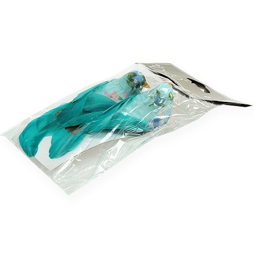 Floristik24 Pássaro decorativo em fio turquesa 13 cm 2 unidades