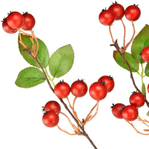 Itens Ramo decorativo de frutas vermelhas ramo artificial de Natal 88cm