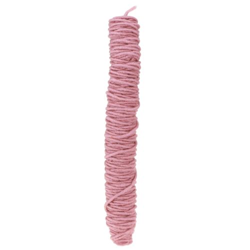 Floristik24 Fio de feltro Wick rosa velho 55m