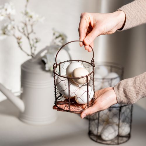 Itens Conjunto de cestos de arame, ideal para decoração ou para uso no jardim, 25 cm, 1 conjunto.