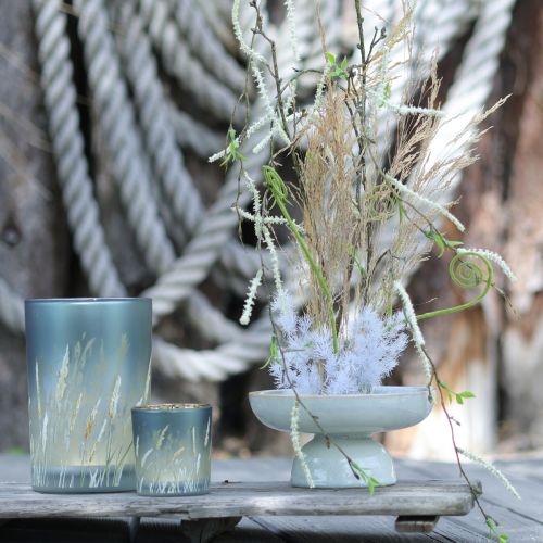 Itens Elegante lanterna decorativa com motivo de grama para dar um toque aconchegante à sua sala de estar, 12,5 cm, 2 peças.