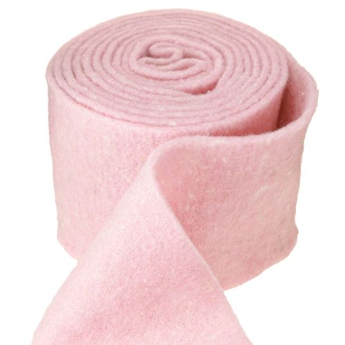 Floristik24 Fita de feltro fita de vaso rosa fita de lã feltro de lã L15cm C5m