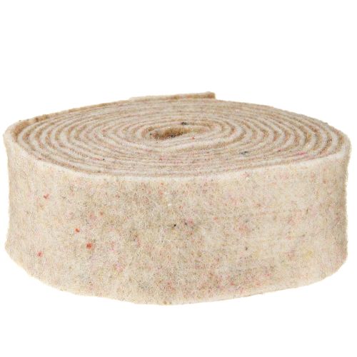 Itens Fita de feltro fita de lã tecido decorativo marrom-vermelho bege feltro de lã 7,5cm 5m
