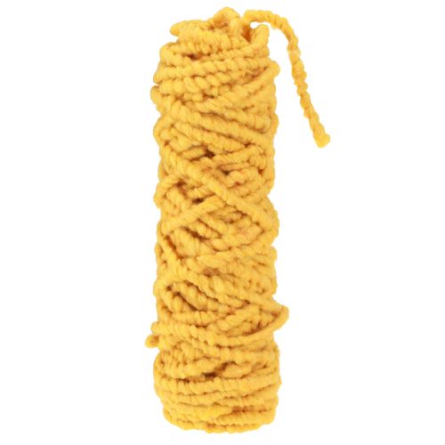 Floristik24 Cordão de feltro fofo Mirabell gema amarelo 25m
