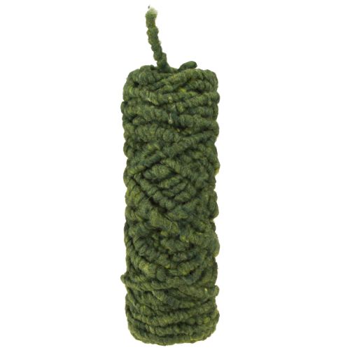 Floristik24 Cordão de feltro fofo Mirabell verde escuro 25m
