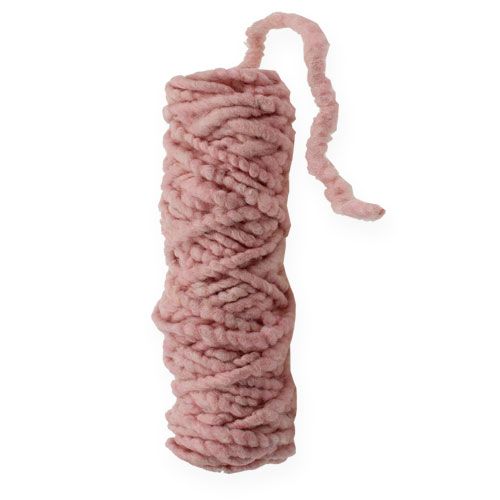 Floristik24 Cordão de feltro polar Mirabell 25m rosa