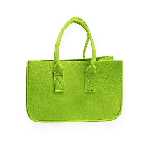 Floristik24 Saco de feltro verde maçã 38x20x24cm