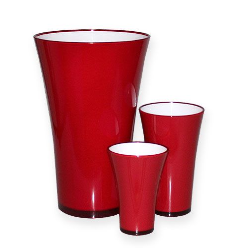 Itens Vaso “Fizzy” vermelho, 1 un.