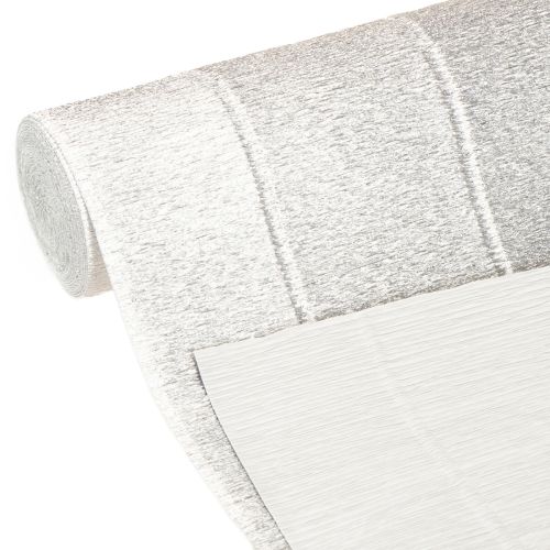 Itens Papel crepom florista prata 50x250cm