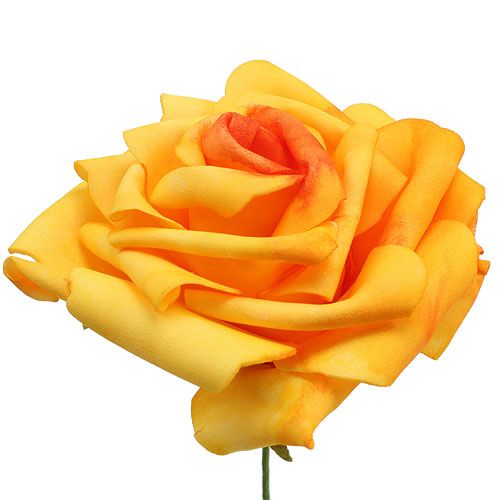 Itens Rosas de espuma amarelo escuro Ø10cm 8pcs
