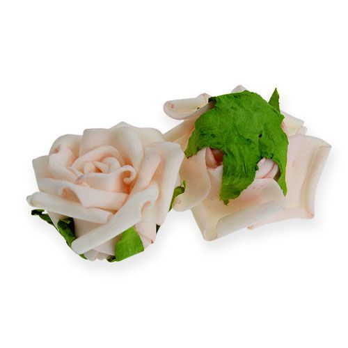 Floristik24 Espuma creme de flor de rosa 5 cm com agulha 12 unidades